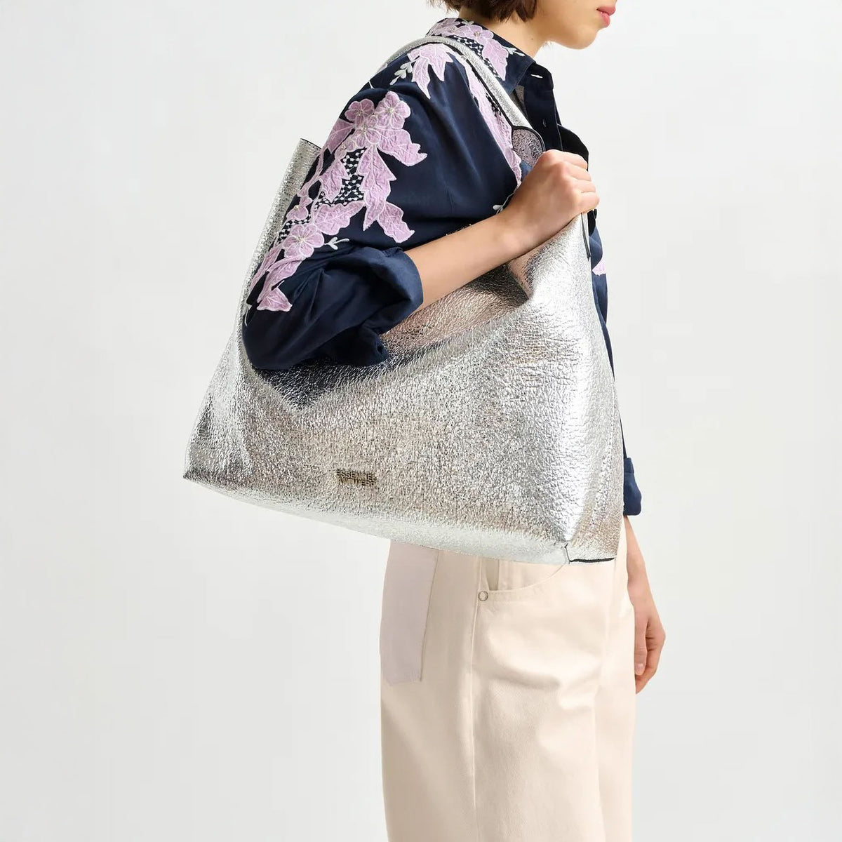 ESSENTIEL ANTWERP Istrala Silver Shopper Bag in Silver