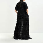 ESSENTIEL ANTWERP Itty Ruffle Maxi Dress in Black