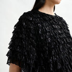 ESSENTIEL ANTWERP Itty Ruffle Maxi Dress in Black