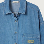 AMERICAN VINTAGE Izeway Denim Shirt in Medium Blue