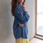 AMERICAN VINTAGE Izeway Denim Shirt in Medium Blue