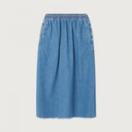 AMERICAN VINTAGE Izeway Denim Skirt in Medium Blue