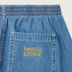 AMERICAN VINTAGE Izeway Denim Skirt in Medium Blue