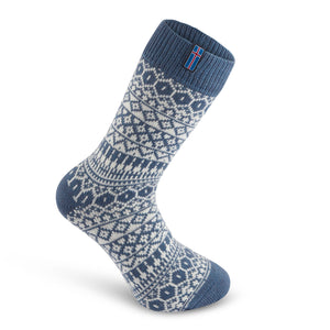 Icelander Norwegian Socks in Light Blue