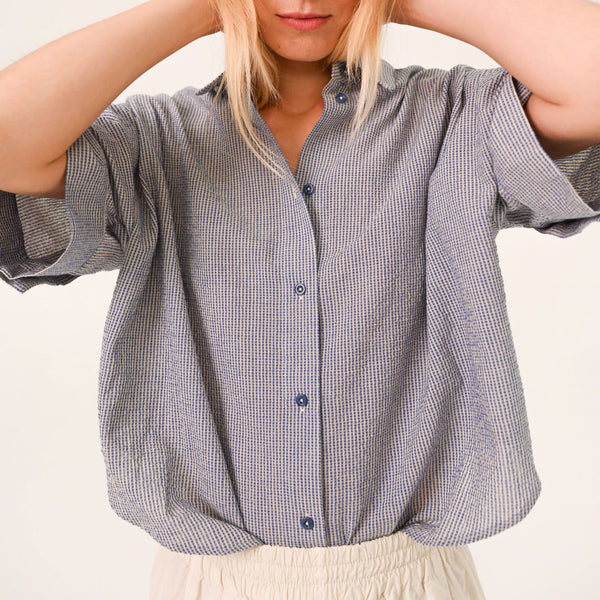 SACRECOEUR Ines Shirt in Majorelle Blue