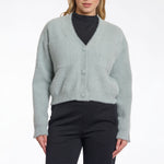 RINO & PELLE Isarea Short V-neck Cardigan in Stone