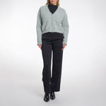 RINO & PELLE Isarea Short V-neck Cardigan in Stone