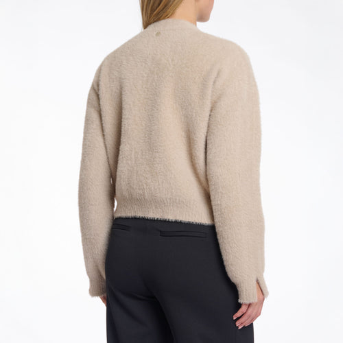 RINO & PELLE Isarea Short V-neck Cardigan in Manor Grey