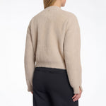 RINO & PELLE Isarea Short V-neck Cardigan in Stone