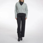 RINO & PELLE Isarea Short V-neck Cardigan in Manor Grey