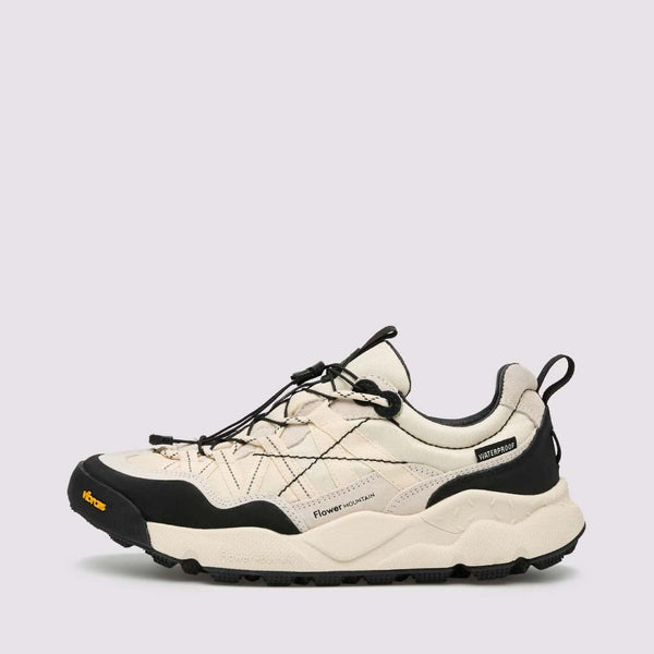 FLOWER MOUNTAIN Iwano 2 Unisex Suede/Nylon Trainers in White/Black