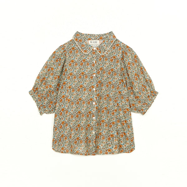 M.A.B.E Jaci Print Short Sleeve Top in Multi