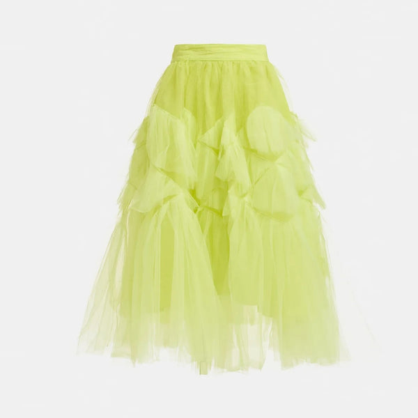 ESSENTIEL ANTWERP Jacie Tulle Skirt in Lemon/Squeeze