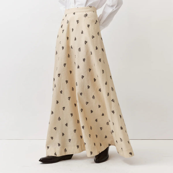 DIEGA Jamao Skirt in Ecru/Black