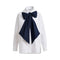 ESSENTIEL ANTWERP Jambers Pussy Bow Collar Shirt in White