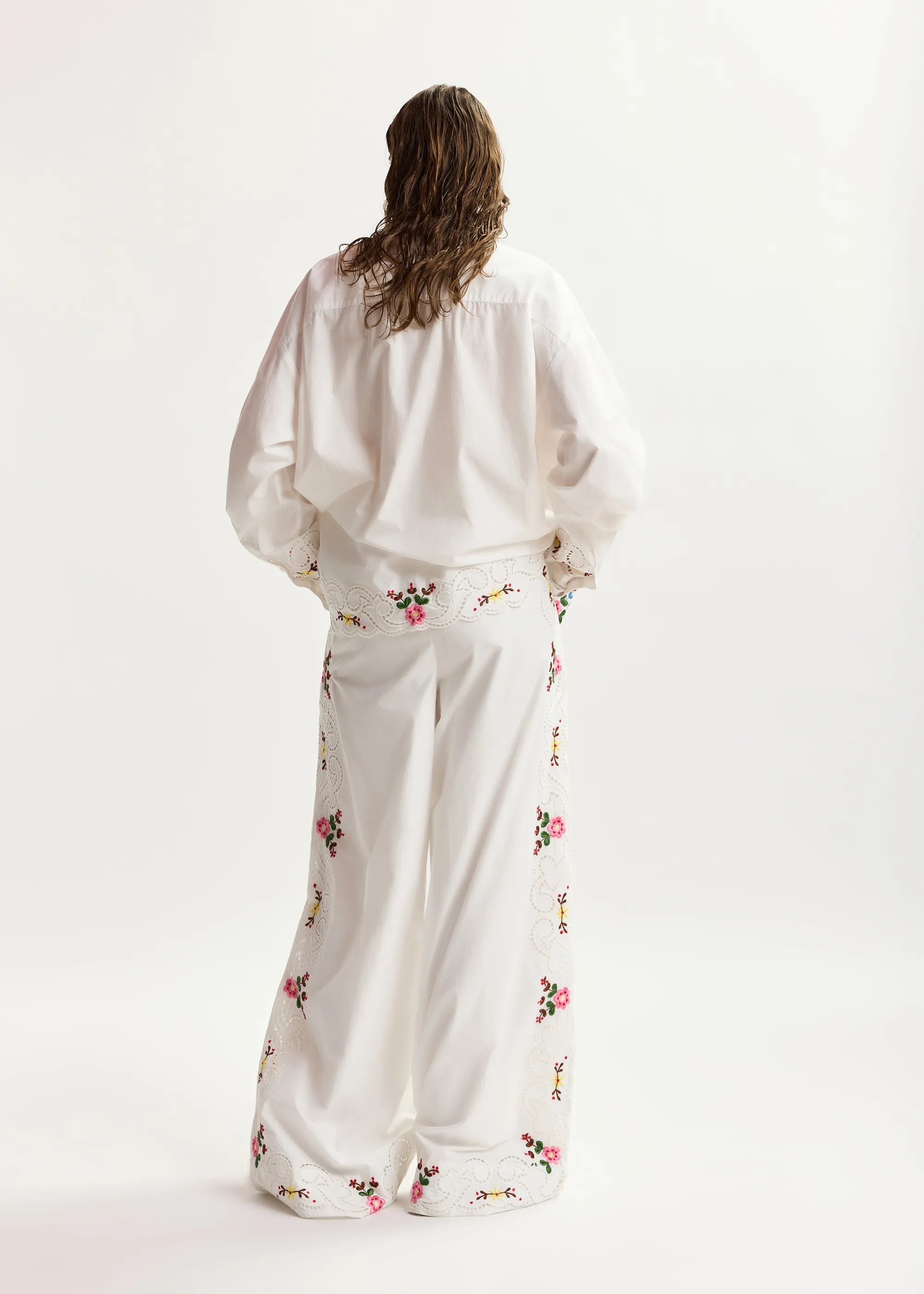 ESSENTIEL ANTWERP Janai Embroidered Pants in Off White