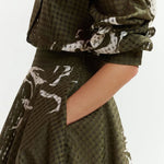 ESSENTIEL ANTWERP Jango Maxi Skirt in Olive/Martini