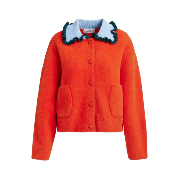 ESSENTIEL ANTWERP Jardener Knitted Cardigan in Nectarine