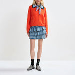 ESSENTIEL ANTWERP Jardener Knitted Cardigan in Nectarine