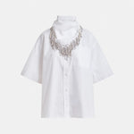 ESSENTIEL ANTWERP Jasleen Boxy Shirt in White