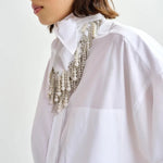 ESSENTIEL ANTWERP Jasleen Boxy Shirt in White