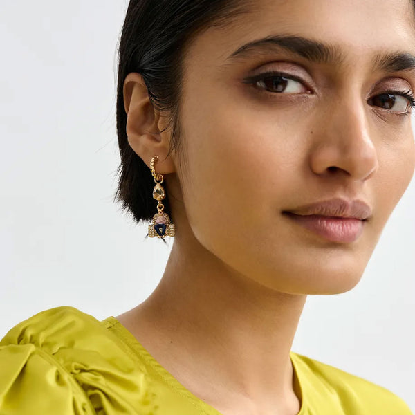 ESSENTIEL ANTWERP Jessika Earrings with Charms in Gold