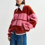 ESSENTIEL ANTWERP Jicama Knit Jacket in Burned/Red
