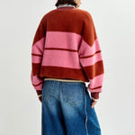 ESSENTIEL ANTWERP Jicama Knit Jacket in Burned/Red