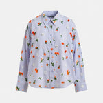 ESSENTIEL ANTWERP Jimena Boxy Shirt in Blue