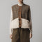 EMIN PAUL Shearing Wool Check Vest in Brown Check