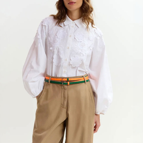 ESSENTIEL ANTWERP Joella Flower Shirt in White