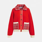 ESSENTIEL ANTWERP Joilu Knitted Jacket in Orange/Brulee