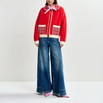 ESSENTIEL ANTWERP Joilu Knitted Jacket in Orange/Brulee