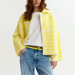 ESSENTIEL ANTWERP Joking Knit Jacket in Lemon/Squeeze