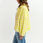 ESSENTIEL ANTWERP Joking Knit Jacket in Lemon/Squeeze