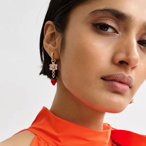 ESSENTIEL ANTWERP Jolan Earrings with Charms in Gold