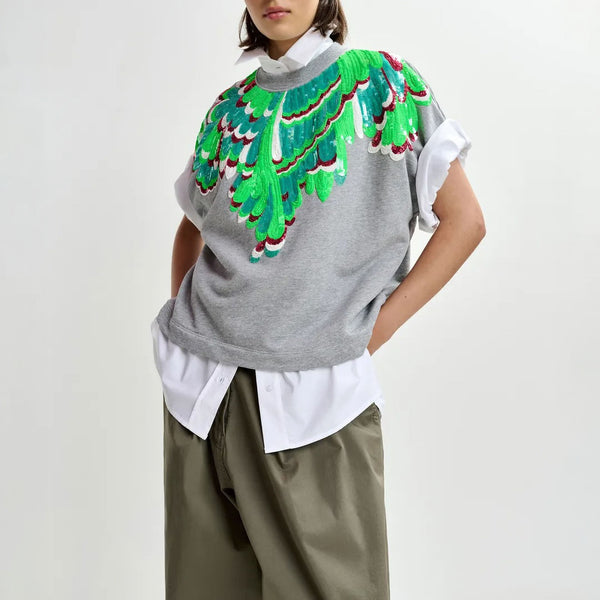 ESSENTIEL ANTWERP Jolies Sweatshirt in Foggy/Brain