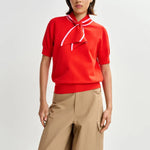 ESSENTIEL ANTWERP Jonda Colour Polo in Light Pink/Red