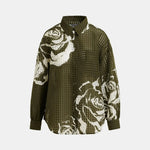 ESSENTIEL ANTWERP Jorange Oversized Shirt in Olive/Martini