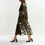 ESSENTIEL ANTWERP Jorange Oversized Shirt in Olive/Martini