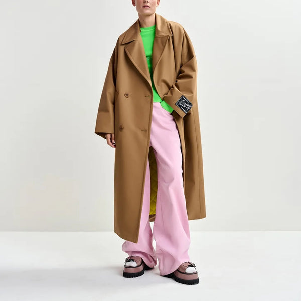 ESSENTIEL ANTWERP Josje Trench Coat in Raw/Sienna