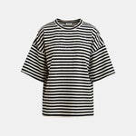 ESSENTIEL ANTWERP Joste Striped T-Shirt in Off/White