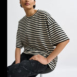ESSENTIEL ANTWERP Joste Striped T-Shirt in Off/White