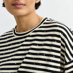 ESSENTIEL ANTWERP Joste Striped T-Shirt in Off/White