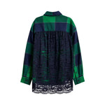 ESSENTIEL ANTWERP Joy Lace Back Shirt in Dark Night