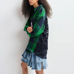 ESSENTIEL ANTWERP Joy Lace Back Shirt in Dark Night