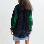 ESSENTIEL ANTWERP Joy Lace Back Shirt in Dark Night