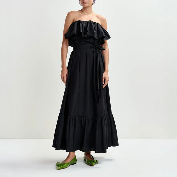 ESSENTIEL ANTWERP Joyce Ruffle Dress in Black