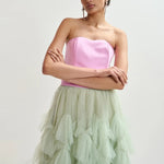 ESSENTIEL ANTWERP Juchini Bustier Top in Cotton/Candy