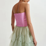 ESSENTIEL ANTWERP Juchini Bustier Top in Cotton/Candy